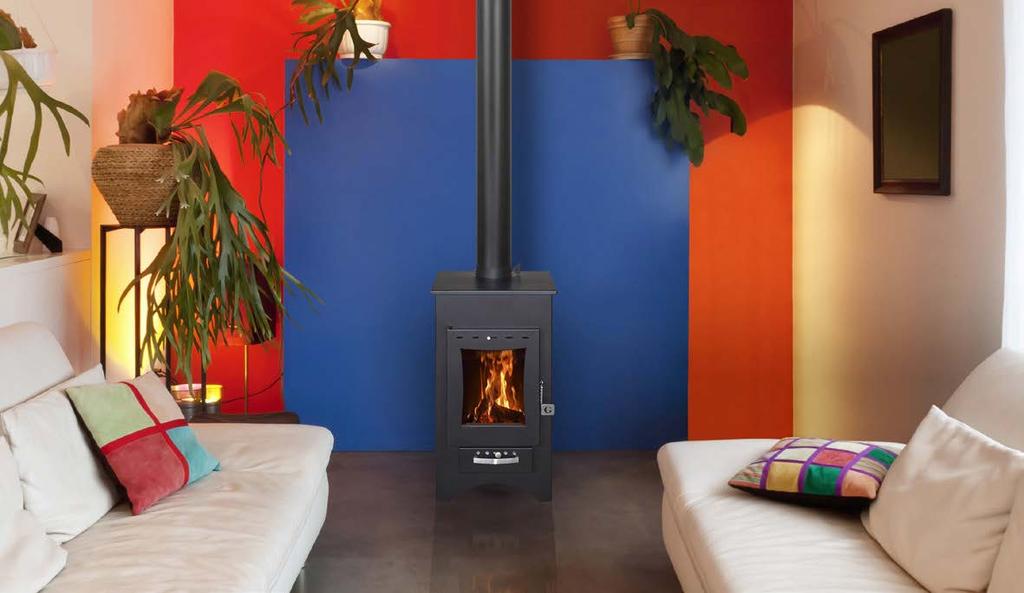 WOOD BURNING STOVES ΣΟΜΠΕΣ ΞΥΛΟΥ The small and thin MG 250 decorates and warms