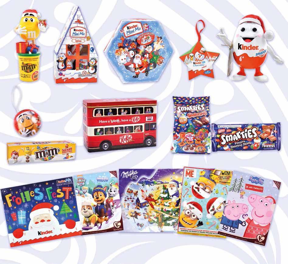 Παιχνίδι με κουφετάκια M&M s 90gr M&M s Christmas dispenser with chocolates 90gr Σοκολατάκια Mini Mix Kinder 79gr Σοκολατάκια Mini Mix Kinder 79gr Σοκολατάκια Maxi Mix Kinder 152gr Kinder Maxi Mix