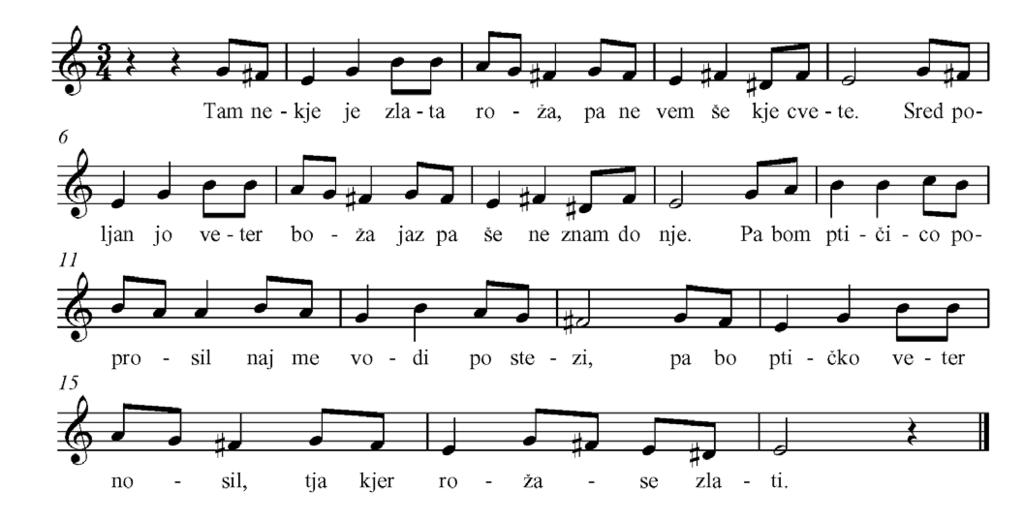 ZVO»NI ZAPIS (CD 1): 56. G. B. Pergolessi Pesmica o zlati roæi (vokalno inπtrumentalna izvedba) 57. G. B. Pergolessi Pesmica o zlati roæi (inπtrumentalna spremljava) G. B. Pergolessi: PESMICA O ZLATI ROÆI 1.