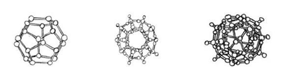 Код њих су темена замењена атомима угљеника, а ивице хемиским везама. Тетраедран je Платонов угљоводоник, хемијске формуле C4H4 и тетраедарске структуре.