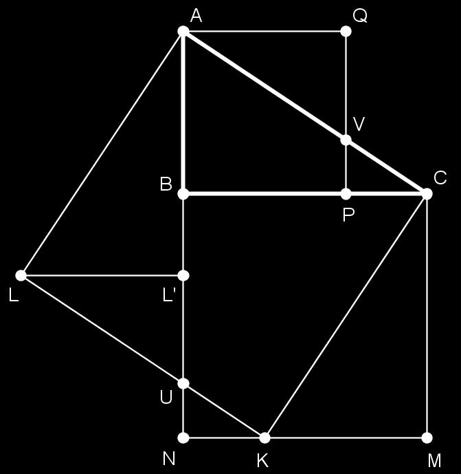 површина. Ако се под квадратом подразумева квадратна површ онда се претходно тврђење односи на геометријску једнакост (разложиву или допунску).