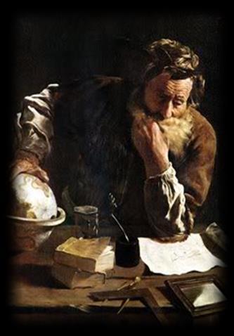 Слика: Архимед 287 212. године пре нове ере Слика: Надгробни споменик Током свог богатог истраживачког живота Архимед је имао доста радова.