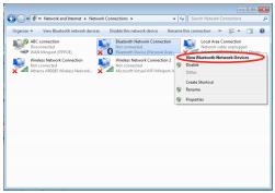 Arba dukart spragtelėkite bevielės konsolės piktogramą Windows pranešimo srityje ir pasirinkite Bluetooth piktogramą (98 pav.). 3. Atsidarykite Valdymo skydelis (100 pav.