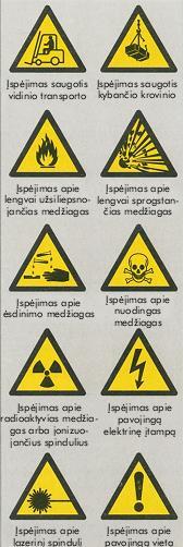 26 pav. Perspiejamieji ženklai Gelbėjimo ženklai yra kvadratiniai arba stačiakampiai, nudažyti žalia ir balta spalva (27 pav.).