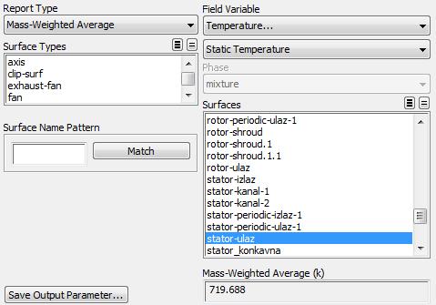 Temperatura na ulazu u stator ( =719,688, Slika 12.) Slika 12.