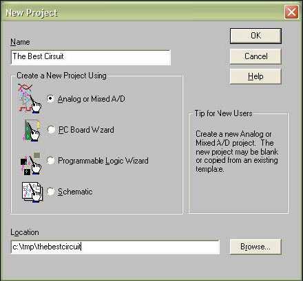 Δημιουργία πρότζεκτ με το πρόγραμμα «Capture CIS Lite Edition» Από το µενού διαλέξτε File/New/Project.