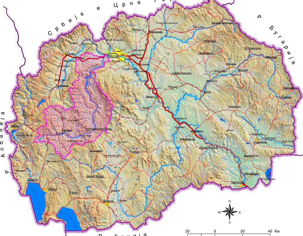 Слика 1. Сливно подрачје на реката Треска Figure 1.