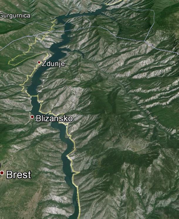 Слика 4. 3Д приказ на Акумулација Козјак Figure 4.