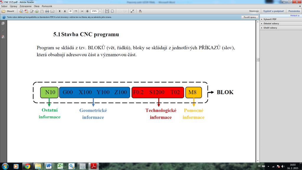 Názov tematického celku: 1. Sústruženie na CNC strojoch 26 dní Názov témy: 1. 7 Test programu, simulácia 9,10/26 Cieľ vyučovacieho dňa: Zhodnotiť navrhnutý program pre CNC sústruh.