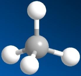 Metanul (CH 4 ) are patru perechi de electroni la atomul central (C), fiecare dintre acestea fiind împărţite cu câte un atom de hidrogen.