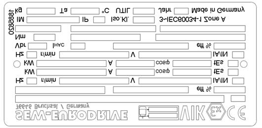 3 Sestavni deli motorja Imenska tablica, oznaka tipa 3.2 