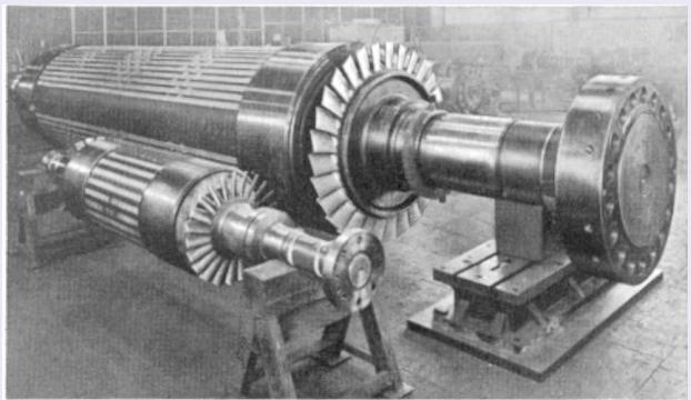 Konstrukcija rotora zavisi od vrste pogonske mašine koja obezbeđuje spoljnu mehaničku snagu Turbogeneratori (za pogon se koriste parne turbine) - velike periferne brzine rotora (3000 i 1500 ob/min) i
