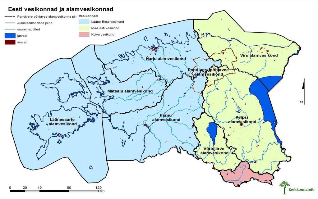 Käesoleva ÜVK arendamise kava käigus käsitletavad külad kuuluvad järgnevatesse alamvesikondadesse: Pandivere põhjavee alamvesikond, Harju alamvesikond ja Viru alamvesikond.
