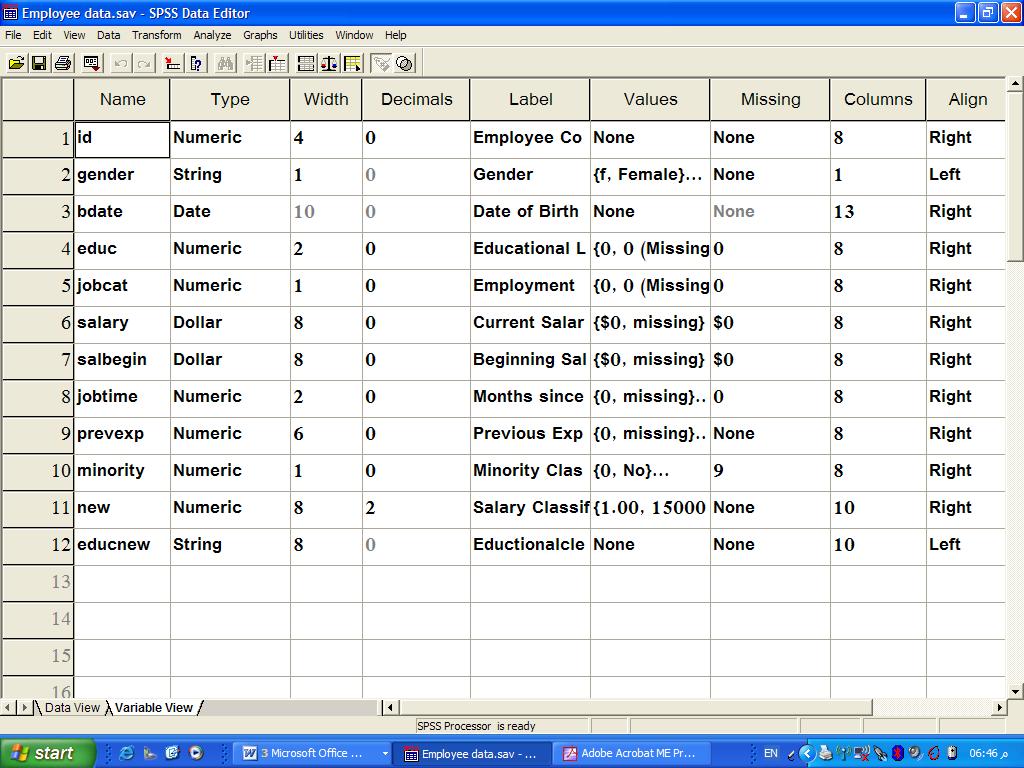 4. الئحة المخرجات :OUTPUT NAVIGATOR