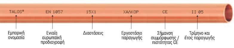 ΧΑΛΚΟΣΩΛΗΝΕΣ Οι χαλκοσωλήνες TALOS µε την υψηλή ποιότητα παραγωγής τους προσφέρουν: Μεγάλη διάρκεια ζωής µε µεγάλη αντοχή στην πίεση, την θερµοκρασία και την φωτιά.