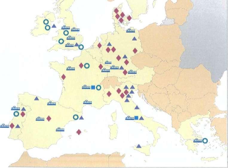 Οι χρηματοδοτήσεις για τον περιορισμό της ατμοσφαιρικής ρύπανσης αφορούσαν εγκαταστάσεις αποθείωσης των απαερίων θερμοηλεκτρικών σταθμών στη Ιταλία και τη Γερμανία, και επενδύσεις στσ βιομηχανικό