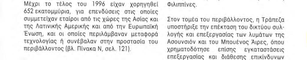 μειωμένη σε σχέση με τα προηγούμενα έτη, λόγω της αναβολής, για το τέλος του 1996, της απόφασης ανανέωσης των χρηματοδοτικών εντολών ΑΛΑ.
