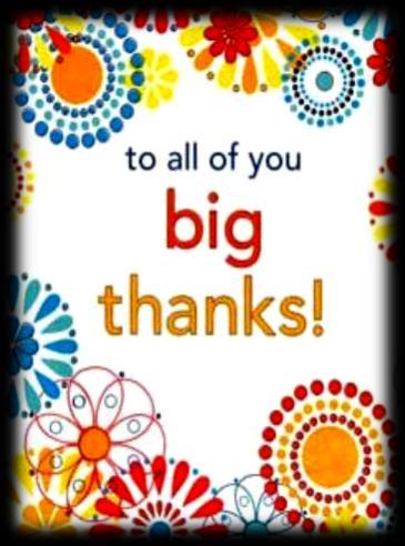 We sincerely thank All the Festival, Friday night Dinners, Office and Church Volunteers for all their hard work!