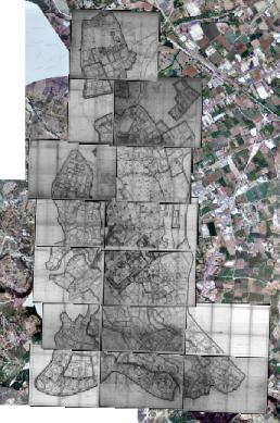 Εικόνα 32, 16 Γεωμετρικά διορκωμζνοι χάρτεσ ΠΧ/84/TM3 Εικόνα 33, Μωςαϊκό των 16 γεωμετρικά διορκωμζνων χαρτϊν ΠΧ/84/TM3 Με την ολοκλόρωςη τησ γεωμετρικόσ διϐρθωςησ των χαρτών δημιουργόθηκε ϋνα