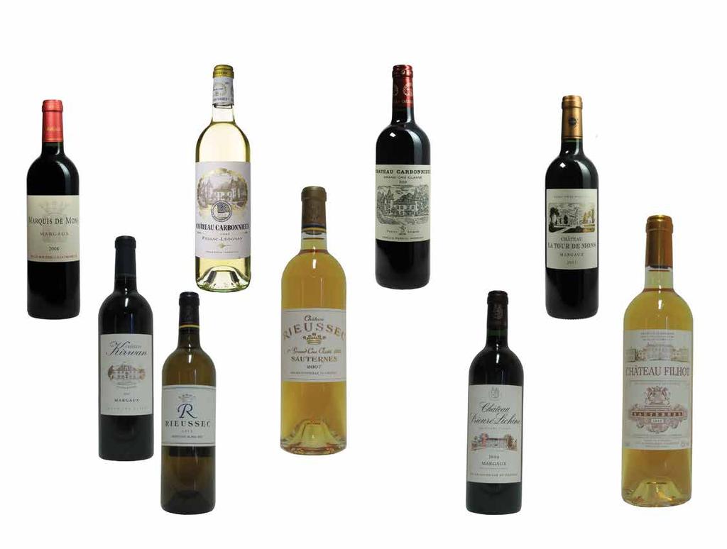 FRANCE: BORDEAUX 27 00 Chateau Marquis De Mons Red 2008-75cl Margaux Appellation Margaux Controlee 59 00 59 35 00 00 Chateau Carbonnieux Grand Cru Classe de Graves White 2012-75cl Pessac-Leognan