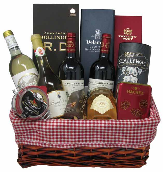 Προσθέτουµε αξία στα δώρα σας! Basket (L) + Table-runner (150x50 cm) With: 1 Champagne Bollinger R.