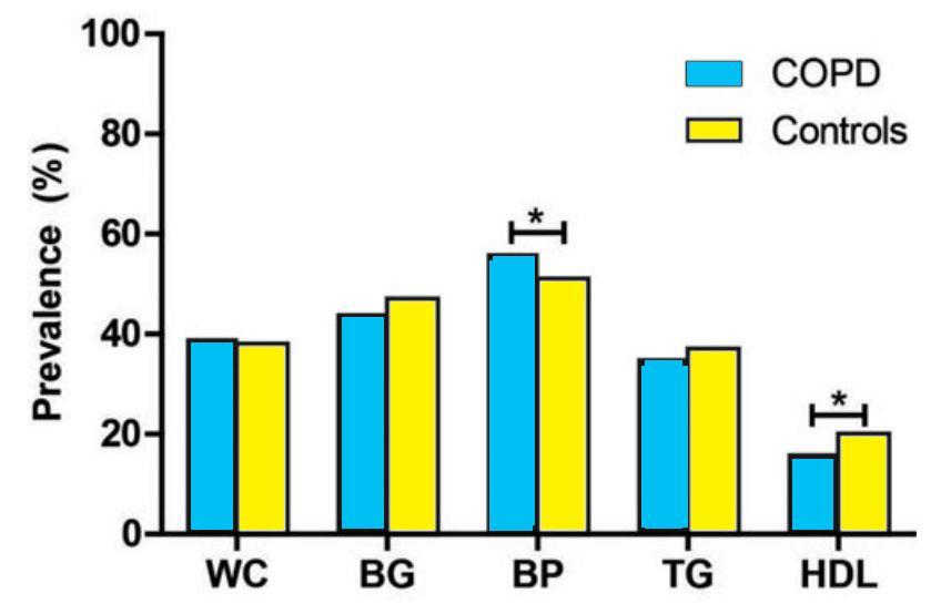 of metabolic syndrome in patients with COPD