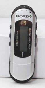 MP3-mängijad Nordy MR-505 Nordy AAA-patarei toitel töötava MP3- mängija saab arvutiga mugavalt ühendada nagu mälupulga, aga karbis on olemas ka USB-juhe juhuks, kui arvutil on vastavad pordid