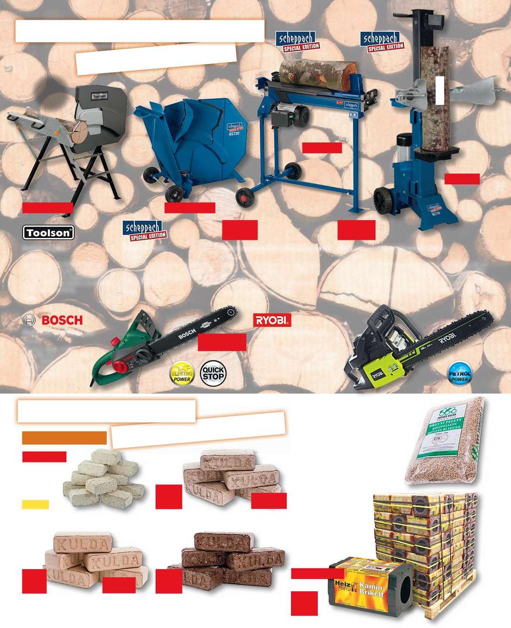 Pre jednoduché spracovanie NOVINKA v sortimente palivového dreva až 52 cm až 107 cm TLAK 6,5 TON TLAK 7 TON KOTÚČA 40 cm KOTÚČA 70 cm 348,- 219,- Kolísková píla 24766287 WS 4100, 230 V/ 2200 W,