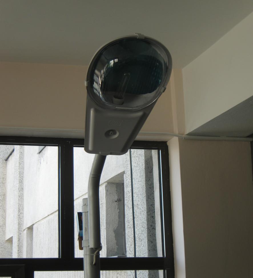 Figura 9 Vederea din faţă a corpului de iluminat de tip PVSB, folosind ca sursă de iluminat lampă cu vapori de sodiu a