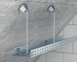 Montaj universal pe tavan Cu sistemul variabil de fixare pe tavan de tipul DBV puteţi realiza suspendări cu tije filetate pe tavane drepte şi