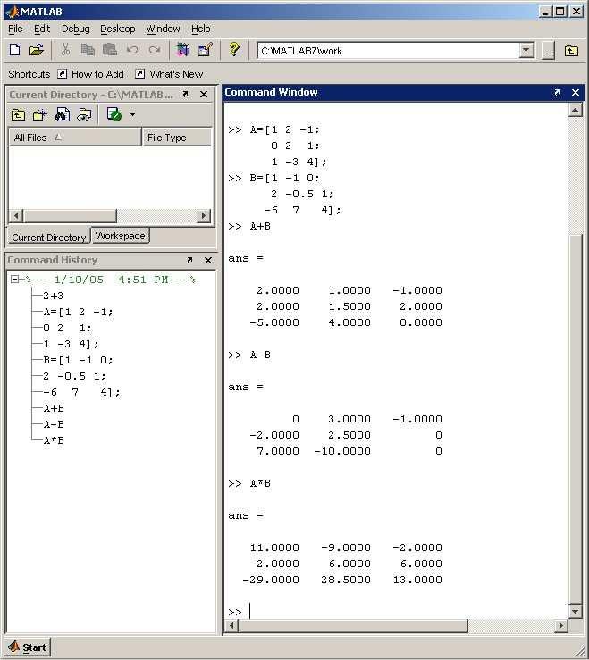 Software-t Aplikative 33 Le të definojmë dy matrica: = 4 3 1 1 2 0 1 3 1 A dhe = 4 7 6 1 0.