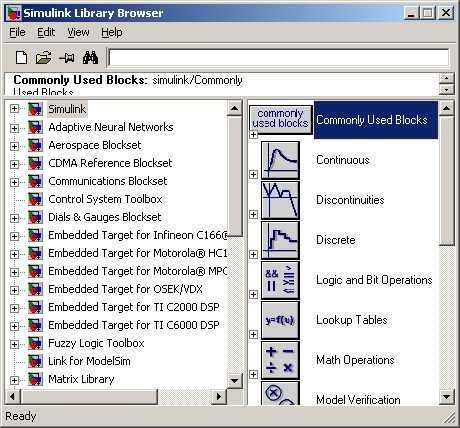 Përmes Simulink-ut bëhet ndërlidhja e moduleve (toolbox) përbërëse të Matlab-it.