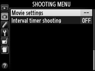 Movie Settings (Ρυθμίσεις Video) Επιλέξτε την ποιότητα video και τις επιλογές ήχου. Movie quality (Ποιότητα video): Επιλέξτε από τις ακόλουθες επιλογές.