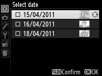 Select Date (Επιλογή ημερομηνίας): Διαγραφή Φωτογραφιών που Λήφθηκαν σε Συγκεκριμένη Ημερομηνία 1 Επιλέξτε Select Date (Επιλογή ημερομηνίας).