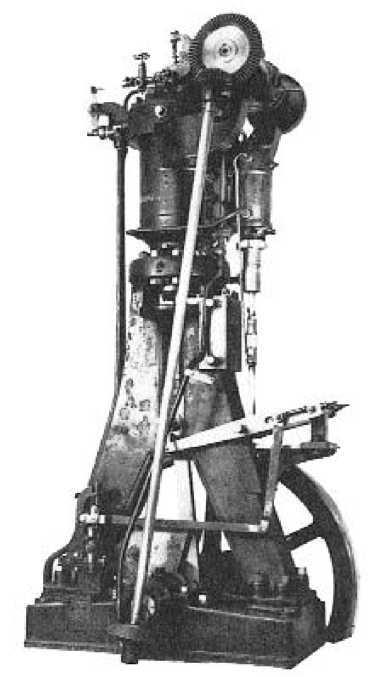 Ο πρώτος κινητήρας που σχεδιάστηκε από τον Γερμανό μηχανικό Rudolph Diesel το 1895.