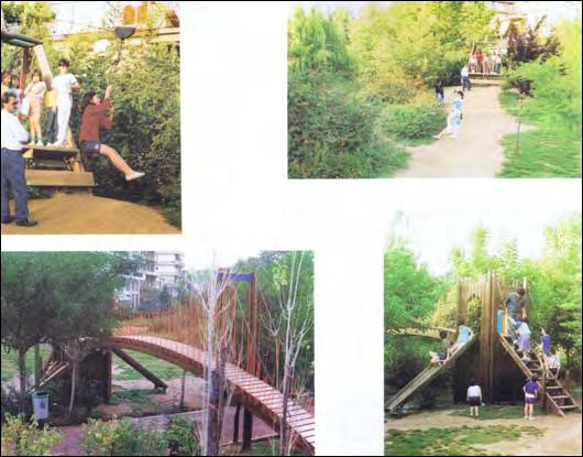 ) Παιδική χαρά (στο πάρκο) Εικόνα 4.3.4.2.28: Βαγόνια με διάφορες χρήσεις στο πάρκο των τραίνων.
