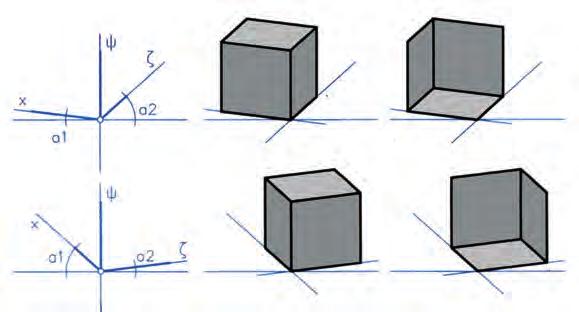 Ισομετρική Γωνίες: α 1 = 30, α 2 = 30 Κλίμακα συσχετισμού: χ:ψ:ζ=1:1:1 εικ. 9.61 2.