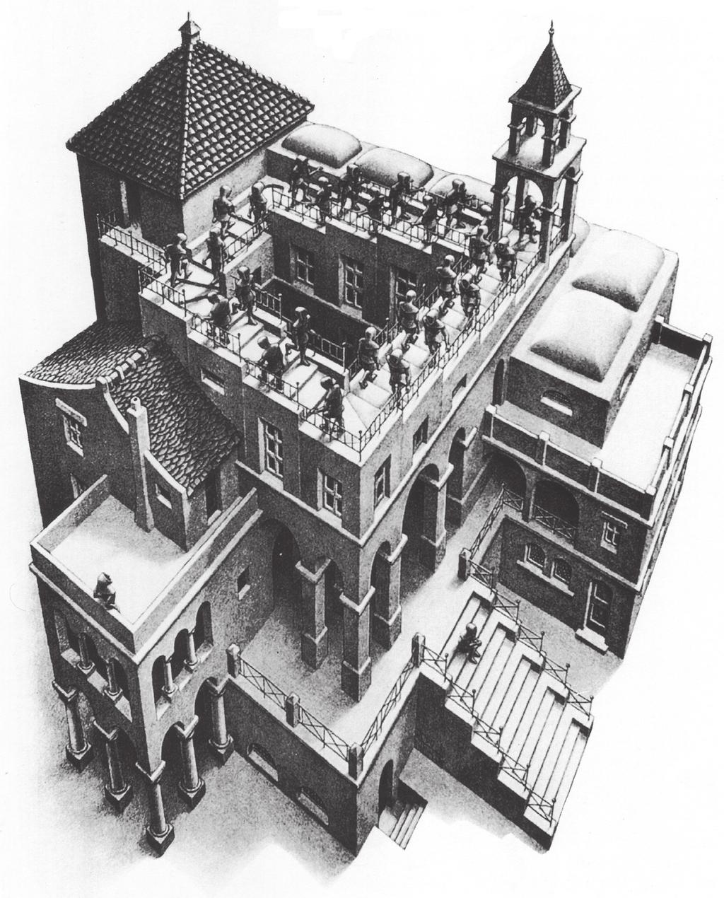Ο κύριος εκπρόσωπος όμως των αδύνατων κόσμων είναι ο Maurits Cornelis Escher. Είναι πάρα πολλά τα έργα του Escher που αναφέρονται σε αδύνατα αντικείμενα.