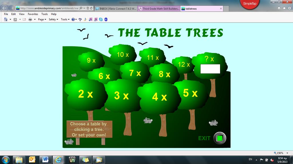 3 Ιστοσελίδα http://www.amblesideprimary.com/ambleweb/mentalmaths/tabletrees.