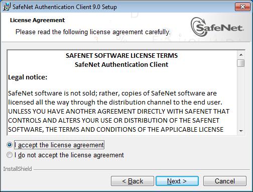 License agreement Επιλέξατε I accept the license agreement και μετά κλικ στο «Επόμενο ή Next».