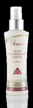 Με ελαφριά σύνθεση, το Sonya Aloe Nourishing Serum συγκεντρώνει τα οφέλη της Αλόης, του λευκού τσαγιού και του εκχυλίσματος φλοιού μιμόζας.