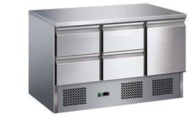 Ψυγεία πάγκοι Ανοξείδωτο ψυγείο πάγκος συντήρησης KARAMCO. Τεχνικά χαρακτηριστικά: Στατική ψύξη με βεντυλατέρ. Ενσωματωμένο ψυκτικό μηχάνημα. FREON R134A. Ψύξη: -2/+8 C. CFC Free. Aspera ή Darfoss.
