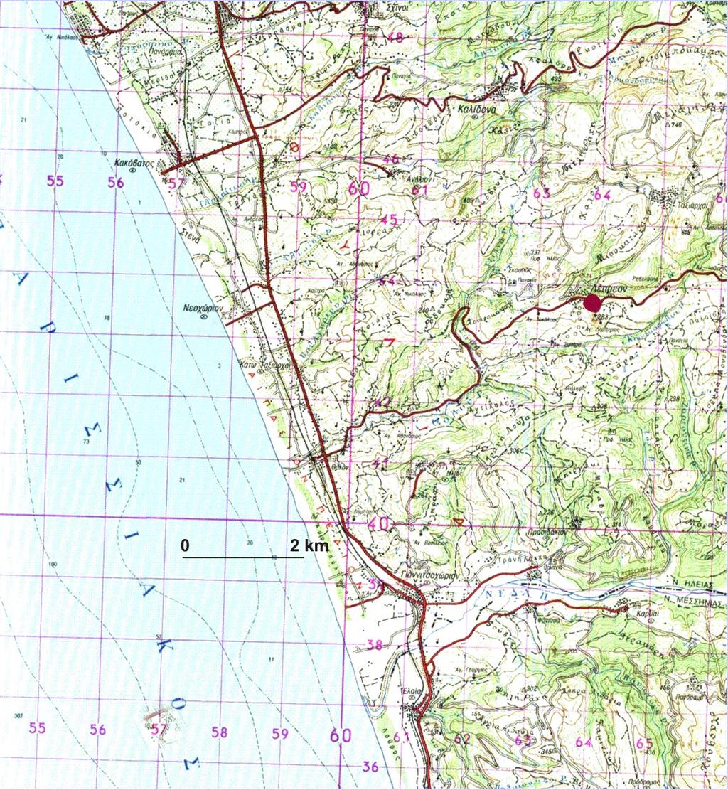 7.1.4 ΤΕΚΤΟΝΙΚΗ Η τεκτονική ζώνη με /νση ΑΒΑ- Ν είναι αυτή που ενδιαφέρει άμεσα στη περιοχή μελέτης καθότι φέρνει σε επαφή τους σχηματισμούς της ζώνης Ολωνού Πίνδου με τους Νεογενείς σχηματισμούς.