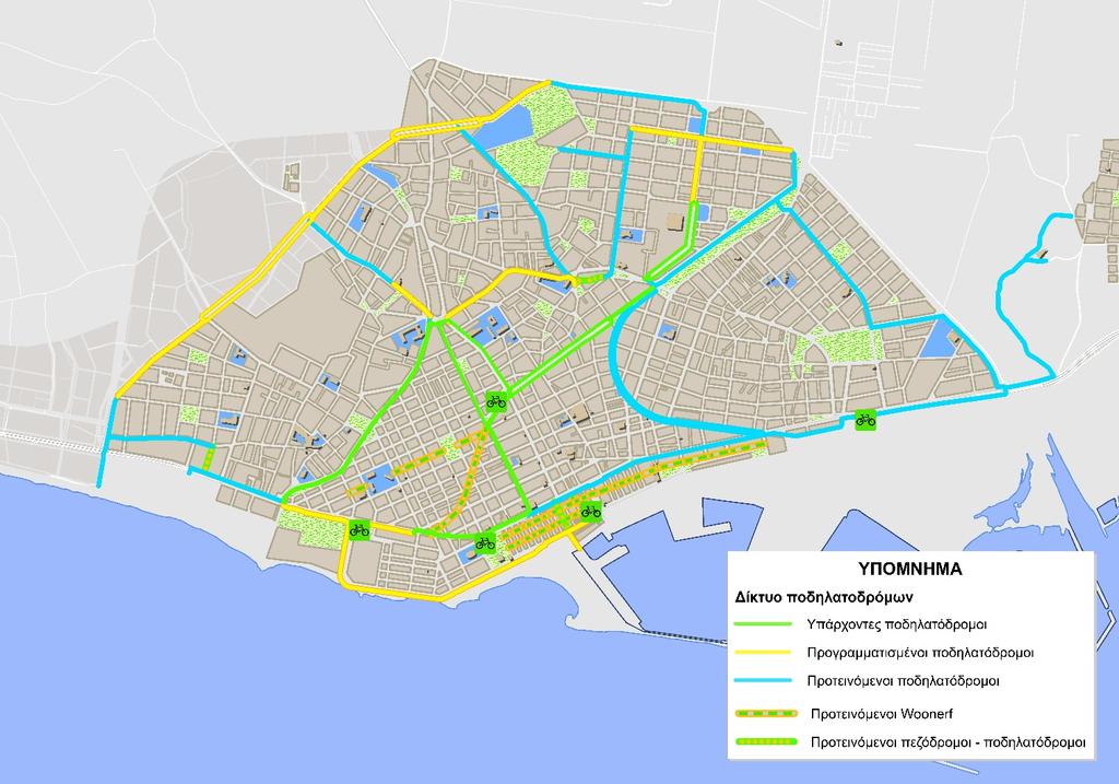 Οι ποδηλατόδρομοι της Αλεξανδρούπολης Για την καλύτερη αξιολόγηση του δικτύου ποδηλατοδρόμων της Αλεξανδρούπολης, διαχωρίζονται κατ αρχή ανάλογα με την κατάσταση υλοποίησης, δηλαδή σε: υφιστάμενο