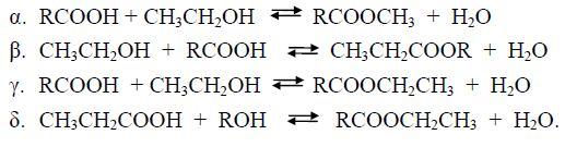 Οι 2 και η 4 εμφανίζουν ισομέρεια: Α)θέσης Β)ομόλογης σειράς Γ)αλυσίδας 15. Η εστεροποίηση της αιθανόλης εκφράζεται με τη χημική εξίσωση: ΑΣΚΗΣΕΙΣ-ΠΡΟΒΛΗΜΑΤΑ 1.