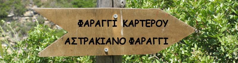 Αστρακιανό φαράγγι Το Αστρακιανό φαράγγι είναι από τα μεγαλύτερα της περιοχής, με συνολικό μήκος διαδρομής περί τα 12,5 χλμ. Στην κοίτη του κυλάει ο ποταμός Καρτερός.