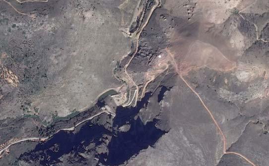 Σχήμα 7.37:Φράγμα στην θέση Κόρης Γεφύρι (Πηγή: Google Earth) 7.6.1.9.