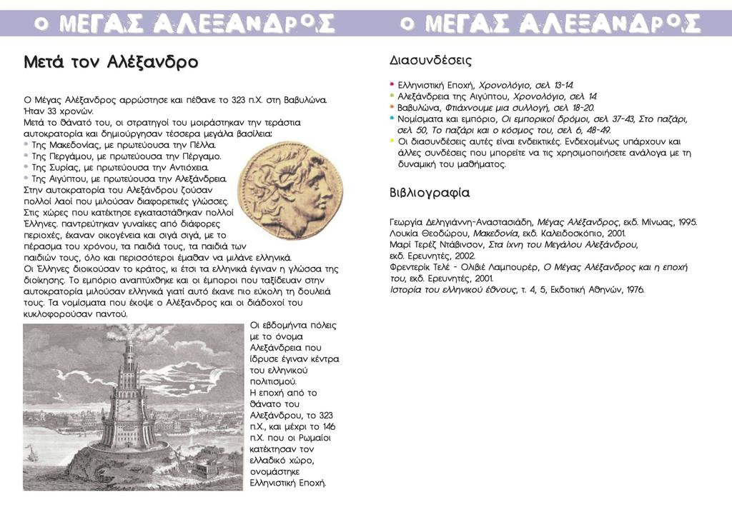 ο ΜΕΓΑΣ ΑΛΕΞΑΝΔΡΑΣ Μετά τον Αλέξανδρο Ο Μέγας Αλέξανδρος αρρώστησε και πέθανε το 323 π.χ.