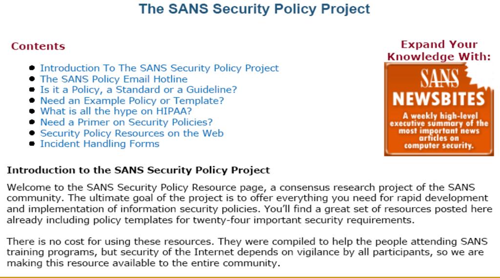 Security Policy