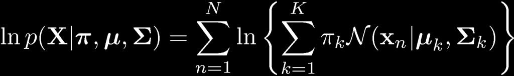 Μείξεις κανονικών κατανομών (Gaussian mixtures) Πως μπορούμε να υπολογίσουμε τους συντελεστές π k και τις παραμέτρους κάθε συνιστώσας?